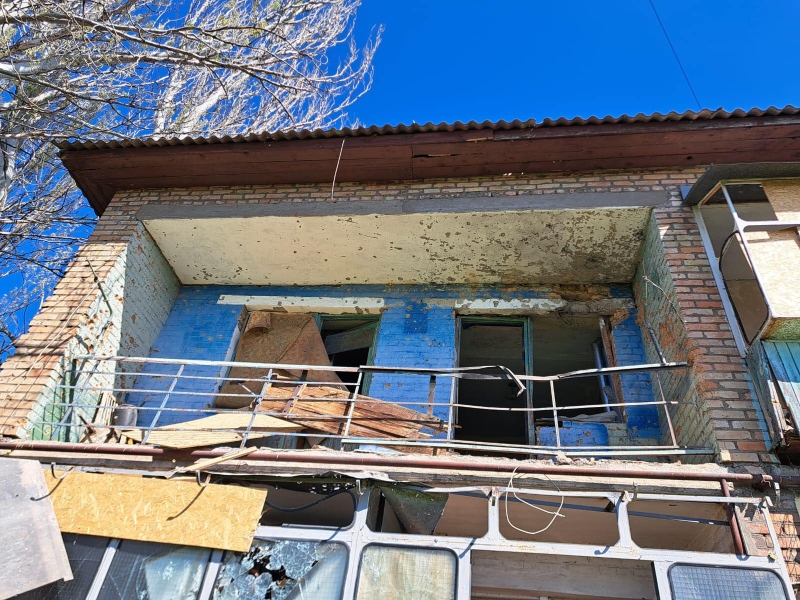 В Нікопольщині від атак орди пошкоджений багатоквартирний будинок та інфраструктура