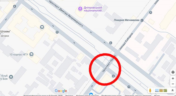 Найближчими днями у нагорному районі Дніпра перекриють важливе перехрестя на центральному проспекті